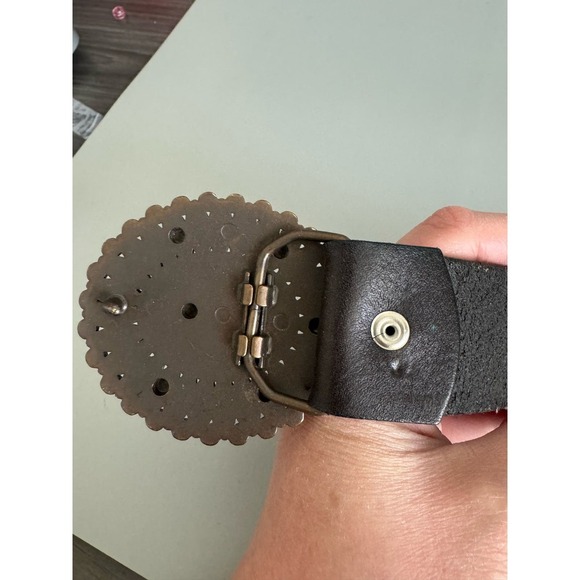 Amanda Smith Boho Leather Belt Broze and Brown Size Large - Picture 7 of 7